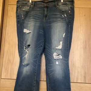 Distressed Blue Jeans for Women